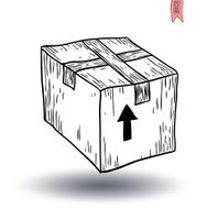 boxes collection doodles set vector illustration N41