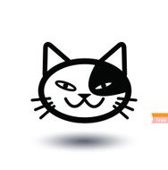 cat icon vector illustration N49
