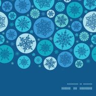 Vector round snowflakes Christmas snowflake silhouette pattern frame card template N24