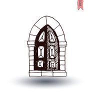 old Door icon illustration vector N24