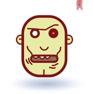 zombie cartoon character vector illustration N54