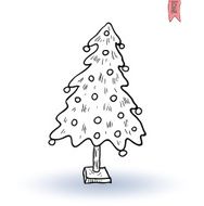 Christmas Tree Vector Illustration N14