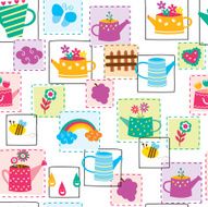 flower pot seamless wallpaper design