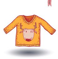 Deer Hipster in Sweater vector illustration N2