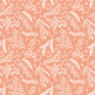 Seamless Tileable Vintage Floral Background Pattern - Vector Illustration N4
