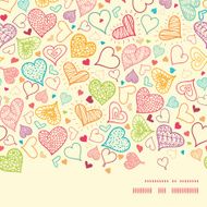 Vector doodle hearts heart silhouette pattern frame N32