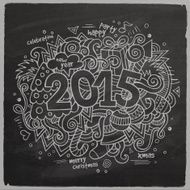 2015 year hand lettering and doodles elements background N8