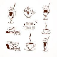 Vector coffee set N2