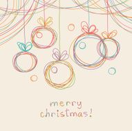 Christmas doodles card N2