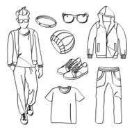 Fashion Man with Clothing and Accessories N5