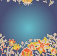 Seamless border texture with flowers N4