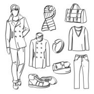 Fashion Man with Clothing and Accessories N6