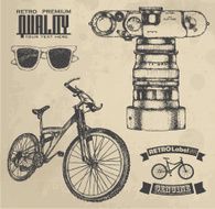 set of hipster style