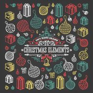Hand Drawn Christmas elements N8