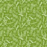 Seamless Tileable Christmas Holiday Floral Background Pattern - Vector Illustration N2