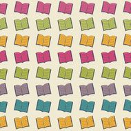 School pattern with books