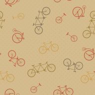 Retro bicycle pattern hipster background N4
