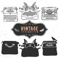 Vintage retro old typewriter collection