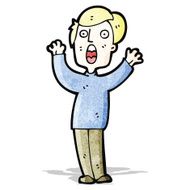 cartoon terrified man N438