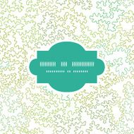 Vector curly doodle shapes frame seamless pattern background