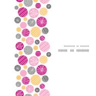 Vector abstract textured bubbles vertical frame seamless pattern background