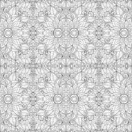 Seamless Monochrome Floral Pattern (Vector) N25