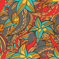 floral pattern with colorful blooming flowers N10