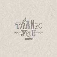 Thank You inscription - hand drawn vector letters