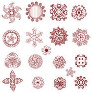 henna mini flowers