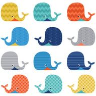Colorful Cute Whale