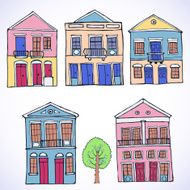 Set oh houses vector illustration N2
