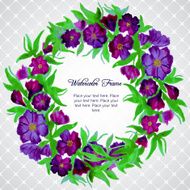 Floral wreath of branch with flowers