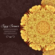 Hand drawn abstract background ornament illustration Vector decorative invitation design N3