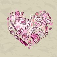 Heart of Makeup products set