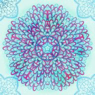 Hand drawn circular ornament N11