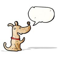 cartoon dog with speech bubble N74