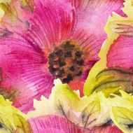 Background with watercolor flowers N2