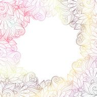 Vector Colored Floral Background Hand Drawn Texture N105