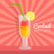 colorful coctail vector illustration background concept N6