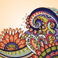 Vector Colored Floral Background Hand Drawn Texture N106