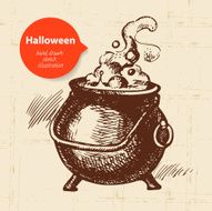 Halloween hand drawn illustration N5