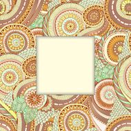 Floral ethnic doodle paisley background pattern in vector N2