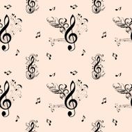 Seamless Pattern of Music Notes N3