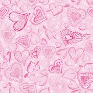 pink background with scribble hearts