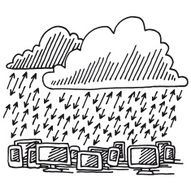 Cloud Computing Data Traffic Drawing
