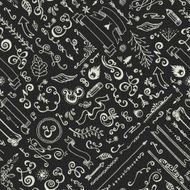 Seamless hand drawn doodle pattern N7