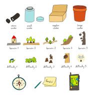 Geocaching drawing set