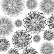 abstract black and white floral pattern background