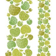 Organic food theme seamless background Apples pattern N2
