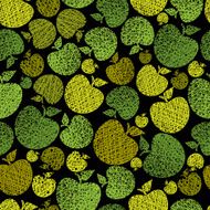 Apples seamless pattern Organic food theme background N2
